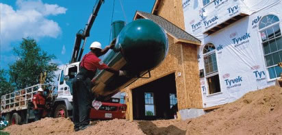 Underground propane tank installation