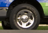 Vehicle tire on truck